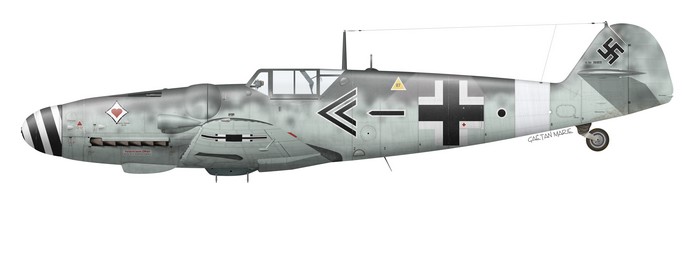 Germany, Bf 109G-6, Obslt. Johannes Steinhoff, JG 77, Foggia, August 1943