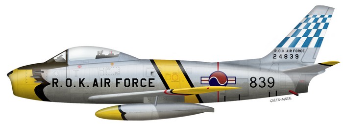 F-86F 52-4513, 334 FIS, Maj. James J. Jabara, 27 July 1953. PSS: AVIA.