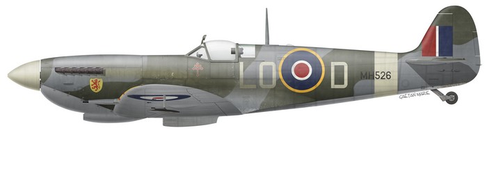 UK, Spitfire Mk IXc, MH526, Pierre Clostermann, No 602 Squadron, mai 1944