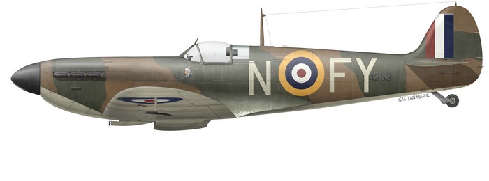 UK, Spitfire Mk Ia, X4253, Sgt Wilfred Duncan-Smith, No 611 Squadron, December 1940