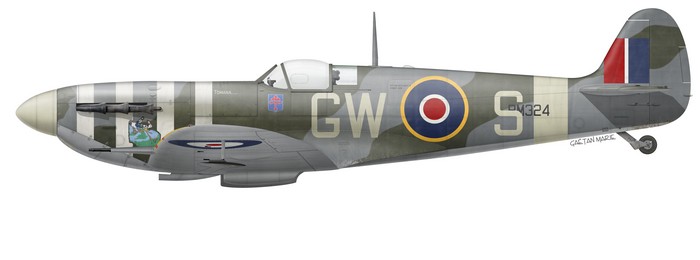 UK, Spitfire Mk Vb, BM324, Wg Cdr Bernard Duperier, No 340 Squadron