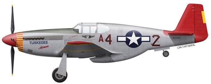 US, P-51C-10-NT, 42-103645, CAF, Tuskegee Airmen