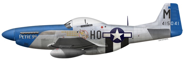 US, P-51D-15-NA, 44-15041, Petie 3rd, John C. Meyer, 487 FS, 352 FG